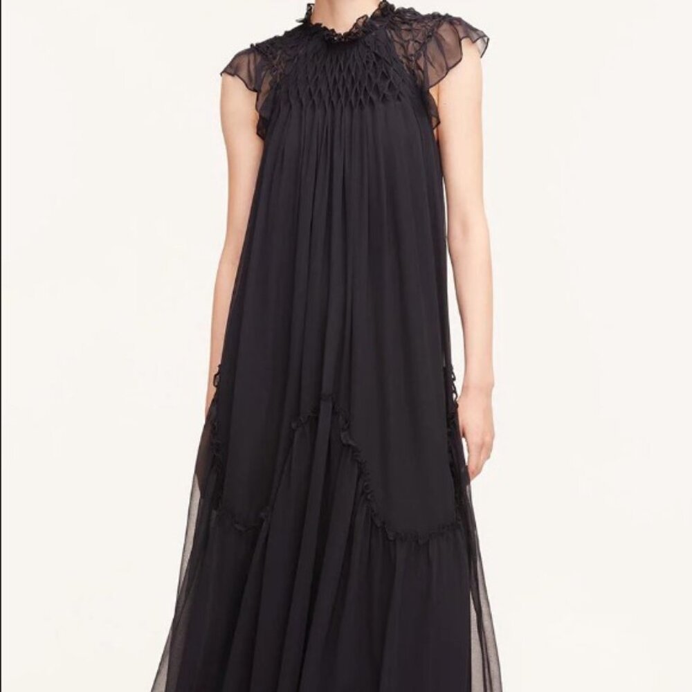 NWT Rebecca Taylor Smocked Chiffon Dress